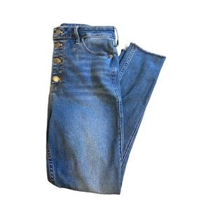 Old navy button fly rockstar super skinny 360 stretch extra high rise